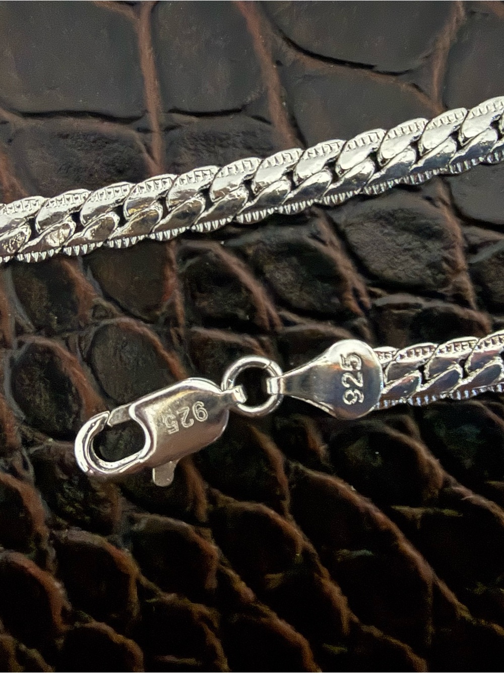 Brand NEW Silver Textured Rope Chain Necklace - Picture 3 of 4